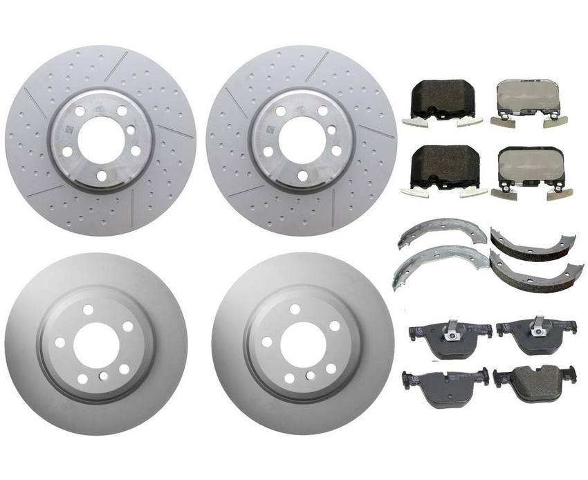 BMW Brake Kit - Pads and Rotors Front &  Rear (340mm/330mm)